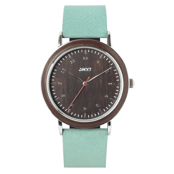 Montre Sitra avec bracelet en cuir grainé bleu bermudes