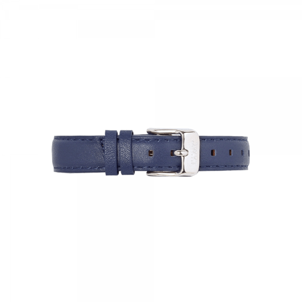 Bracelet montre cuir 14mm lisse bleu marine
