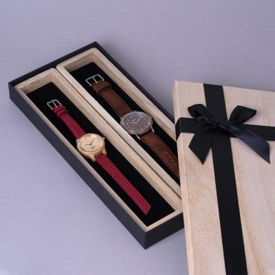 Coffret homme et femme montres casual